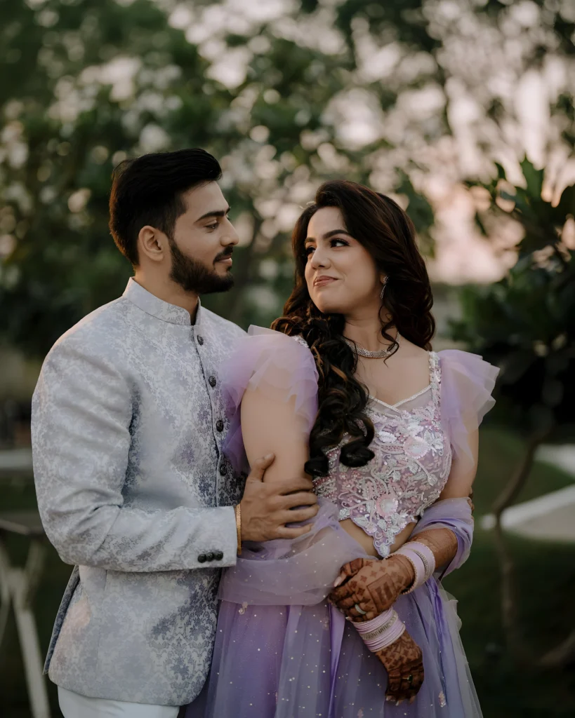 man-woman-purple-dress-are-standing-together